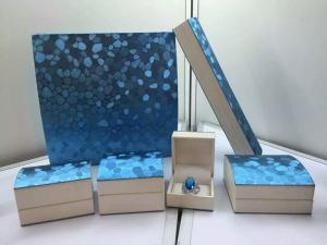 Buy cheap Blue Pearl Jewelry Plastic Box , Leatherette Gift Packaging Boxes product