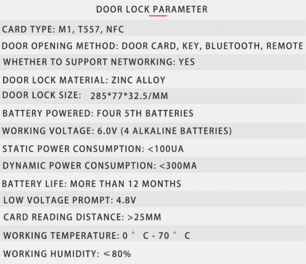 304 Stainless steel APP Controlled Door Locks Wechat Mini Program Code Card