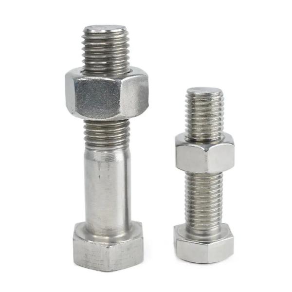 DIN933 931 Hex Head Bolts And Nuts Nickel Alloy Inconel 600 601 625 825 Hex Bolt / Screws