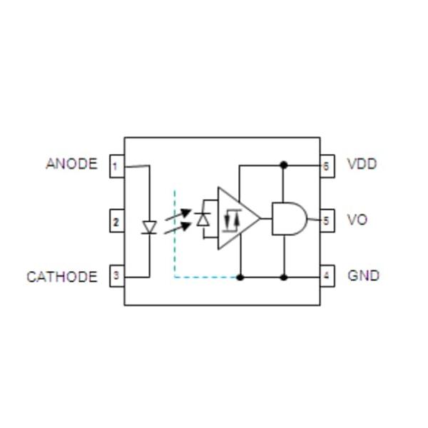 Mechanical Drawing - onsemi FOD848x Optically Isolated IPMs FOD8480 Gate Drive Optocoupler 5000Vrms 2.5mA Current 250ns Pulse Width