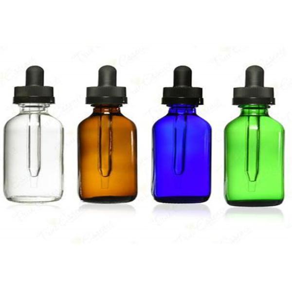 Customized Printing Glass Dropper Bottles , Medicine Dropper Bottle Blocking UV Rays