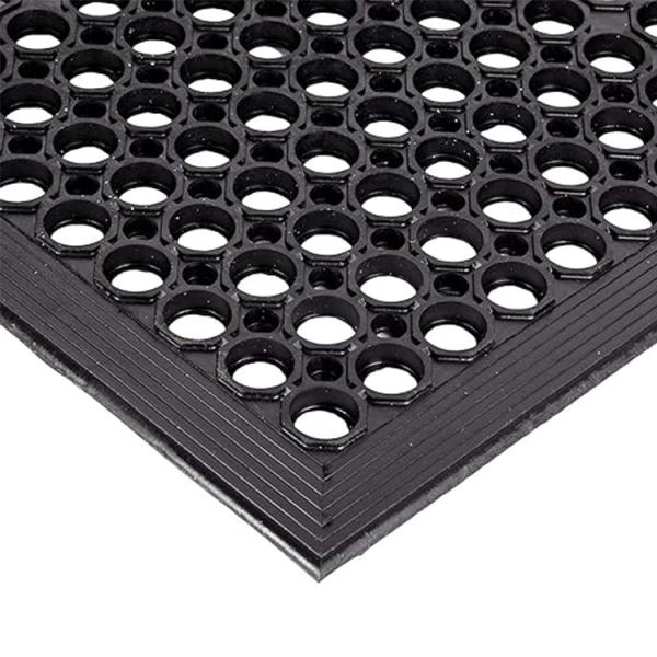E-Purchasing Brands Anti-Slip Ring Drainage Safety Rubber Mat With Beveled Edge For Outdoor Kitchen Factory