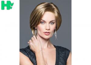 Buy cheap Silk Straight Short Heat Safe Synthetic Wigs No Shedding Professional product