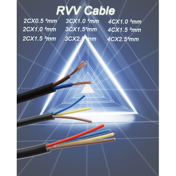 RVV RVVP 4 Core Power Cable 1.5mm Shielded Flexible Electrical Wire For Household Appliances