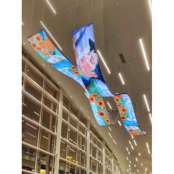 OEM Indoor Outdoor Arch Flexible LED Video Wall Interactive LED Curved Tunnel Display Immersive Tunnel Screen