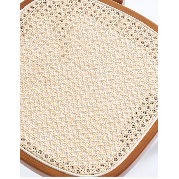 Modern Dining Chair Nature Rattan Coffee Chair Solid Wood Armrest Chairs