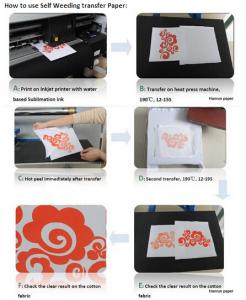 Buy cheap Self-weeding inkjet  Transfer Paper ,Sublimation ink print, for 100% light cotton, no need cut product