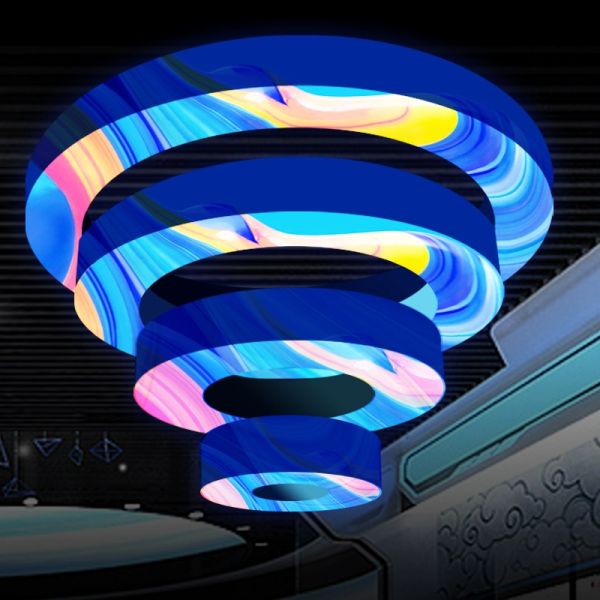 OEM Indoor Outdoor Arch Flexible LED Video Wall Interactive LED Curved Tunnel Display Immersive Tunnel Screen