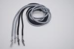 Custom Polyester Hoodie Laces Drawcord String With Round Clear Aglet Tips