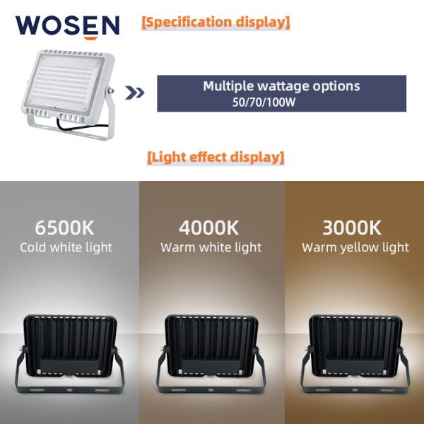 70w Wall Mount Outdoor LED Flood Light SMD5730 4KV Surge Protection