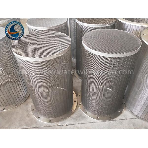 Wedge Wire 650mm Dia Rotary Drum Screen With Flange