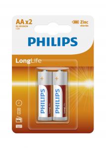 Buy cheap OEM PHILIPS 1.5 V Carbon Zinc Battery AA Low Consumption For Clocks Radios product