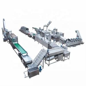 China Discount Fully Automatic Industrial Frozen French Fries Production Line Cassava Fresh Finger Potato Chips Making Machine Price on sale