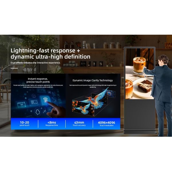 Android Touch Screen Kiosk Totem Digital Display Lcd Indoor Floor Standing