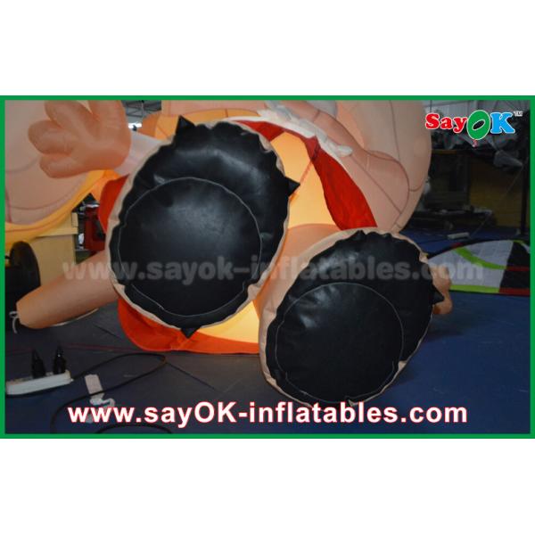 Inflatable Model Custom Animal Oxford Cloth Inflatable Cartoon Cattle Cow With LED Lighting