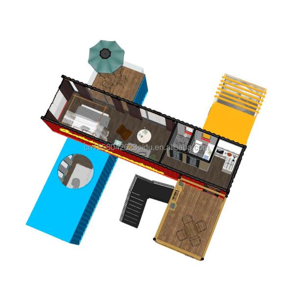 20ft 40ft Steel Frame Galvanized Steel Bending 180g Modular Modern Home Luxury Container Prefabricated House for Hotel