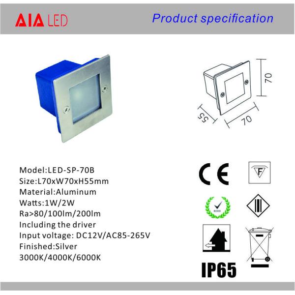 Epistar led chip waterproof IP65 3W 3years warranty led stair light &LED Step light for bridge