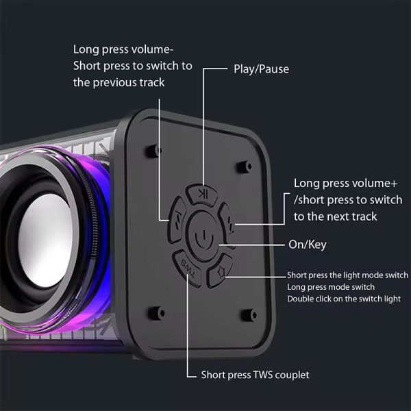 Subwoofer Portable Wireless BT Speaker