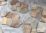 Rusty Yellow Slate Stepping Stones For Flooring , Outdoor Garden Slate Stones