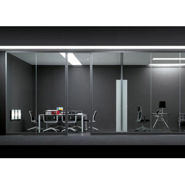 Sound Acoustic Glass Partition Long Service Life Single Glass Partition Wall Full Version