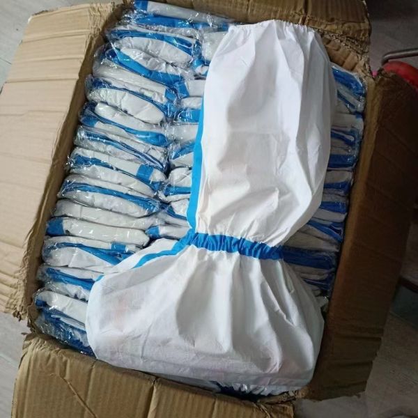 Hubei Haixin Disposable Hazmat Boot Cover Overshoes Knee High Booties White Long Boot Covers Waterproof Rain Shoe Covers