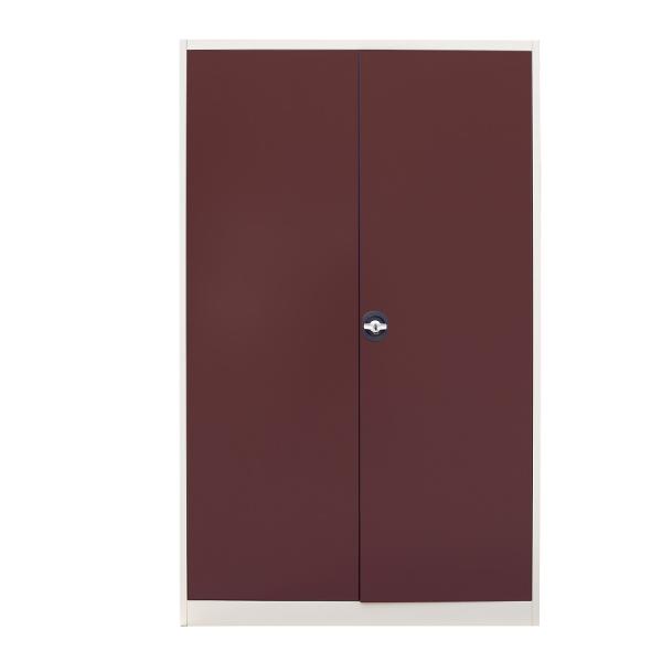 Light Grey Double Door Electrostatic Metal Wardrobe Closets