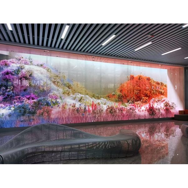 Factory Supply P3.91 LED Transparent Screen Indoor Grille LED Screen Display Wall