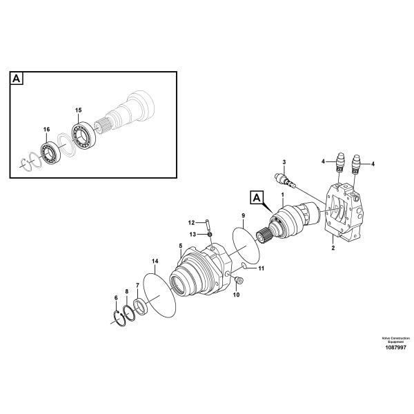 VOE14569653 Excavator Travel Motor