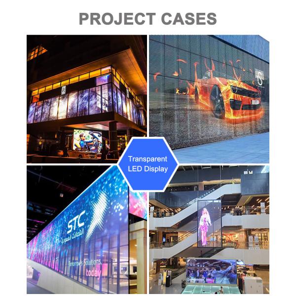 Adhesive Glass Transparent LED Display Screen For Advertising Outdoor