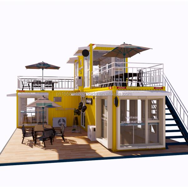 Foldable Steel Structure Container Houses for Bars and Cafes