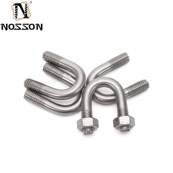 SS304 316 Pipe Clamp Square Bending Nut Washer for Truck Boat U Bolts M6 M8 M10 DIN3570 All Sizes Plain Stainless Steel Length 32mm