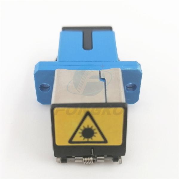 MM SC UPC Blue Simplex Fiber Optic Adapter With Shutter For FTTX Network System