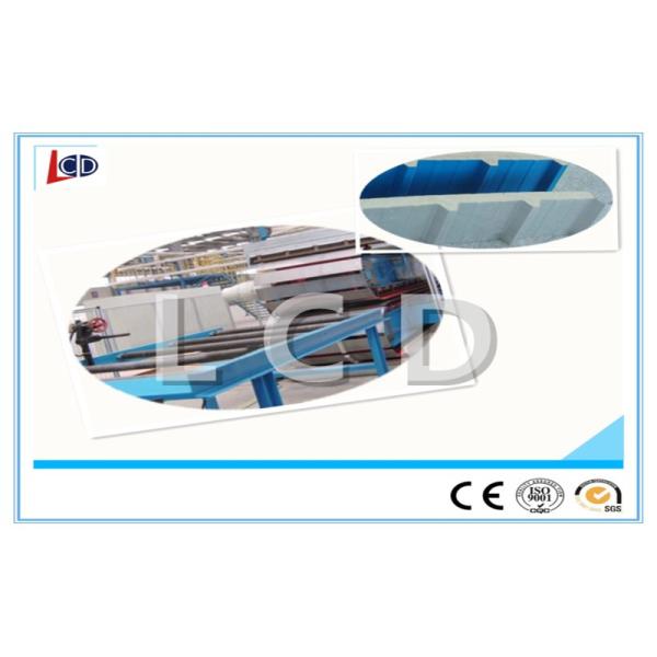 Continuous Pu Sandwich Panel Production Line , Sheet Roll Forming Machine Feeding Width 1500mm