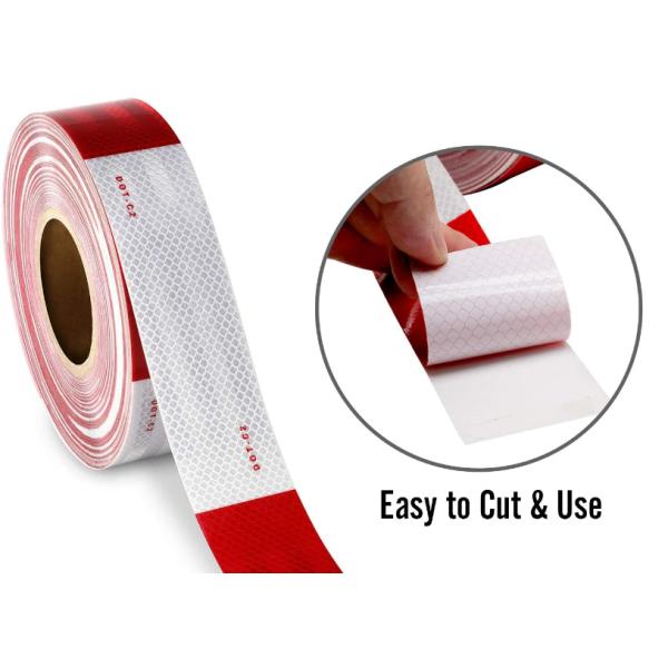 Red and White Reflective Sticker, Reflector Tape, Dot c2 Reflective Tape for Truck