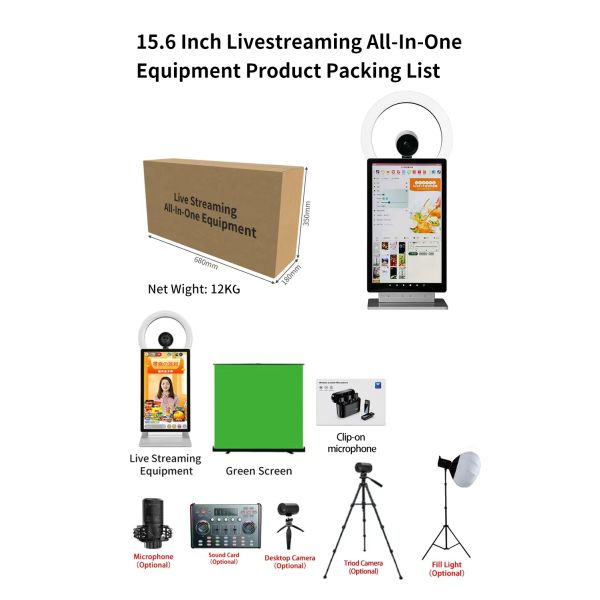 Custom 15.6 Inch Neon Sign Mini PCs Live Broadcasting Equipment Metal Interactive Screen Desktop Advertising