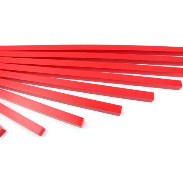 Wooden Educational Toys Montessori Sensorial Material Long Red Rods for kindergarten and perschool