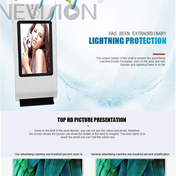 Dual Screen Interactive Multi Touch Kiosk Digital Signage Ultra Thin White Frame