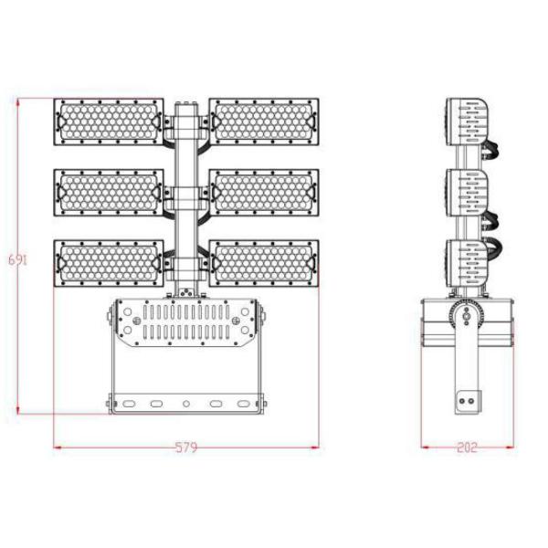 Free Rotation Adjustable Flood Light 165LM / W Multiple Angle For Outside / Inside