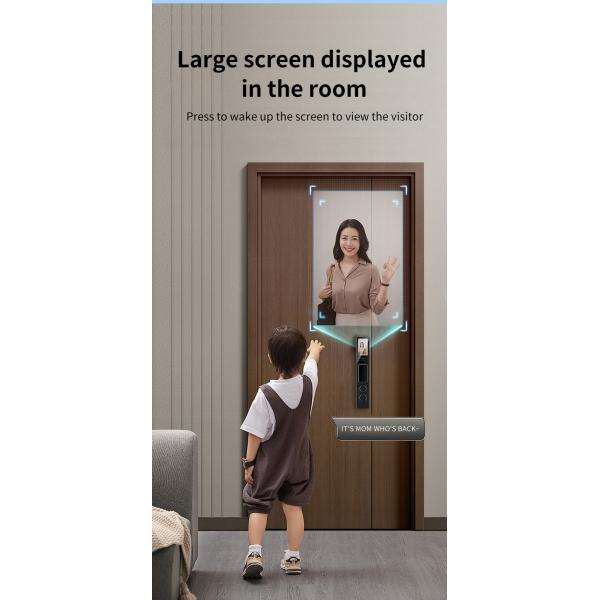 3D Face Recognition Tuya APP Intercom Camera Biometric Fingerprint Smart Locks For Home