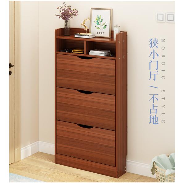 Wooden 115cm Height 3 Tier Shoe Sideboard Cabinet For Livingroom