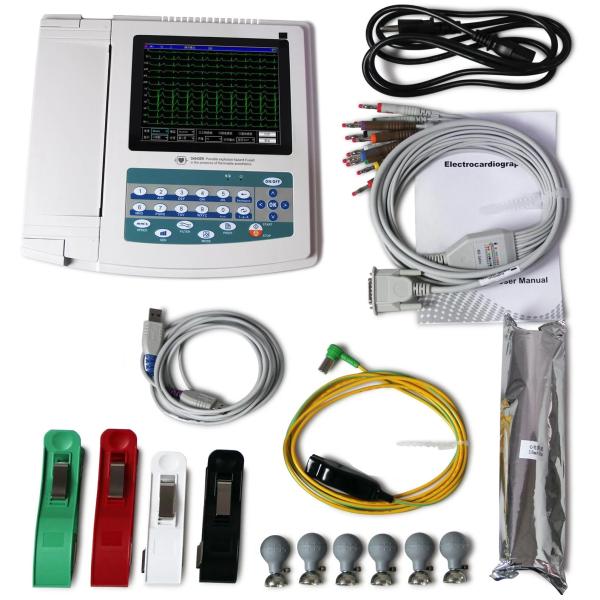 3 6 12 Channel ECG Machine Digital EKG Cardiograph for Hospital Cheap Price