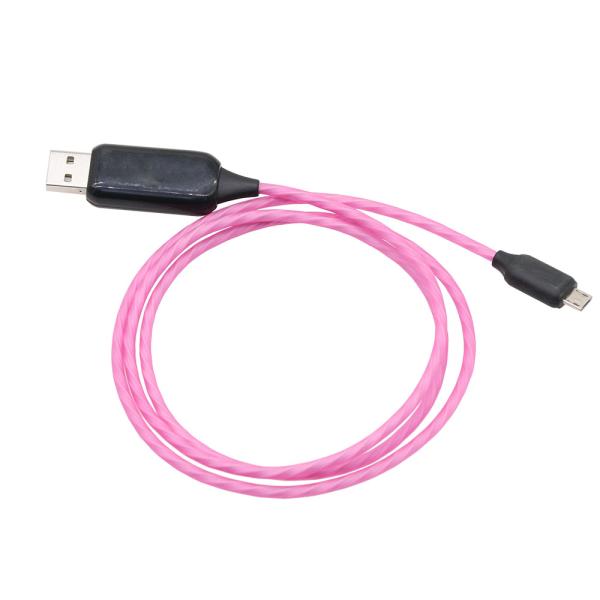 Usb Led Light Charging Data Cable Type c Micro Ios luminous streamer magnetic charging cable 1m