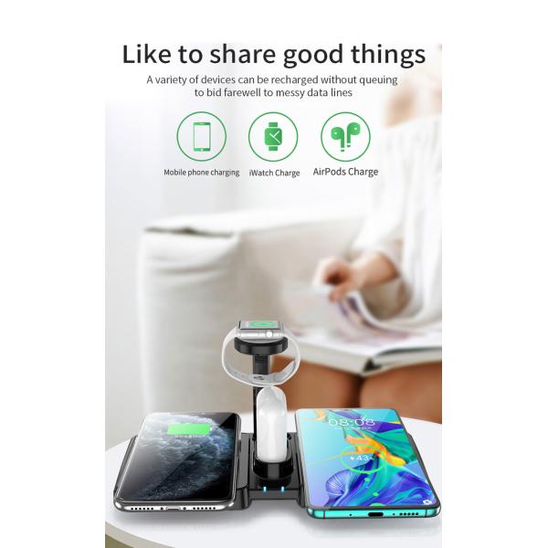 6in1 Multi Function Pen Holder Wireless Charger Fast Charging For Apple