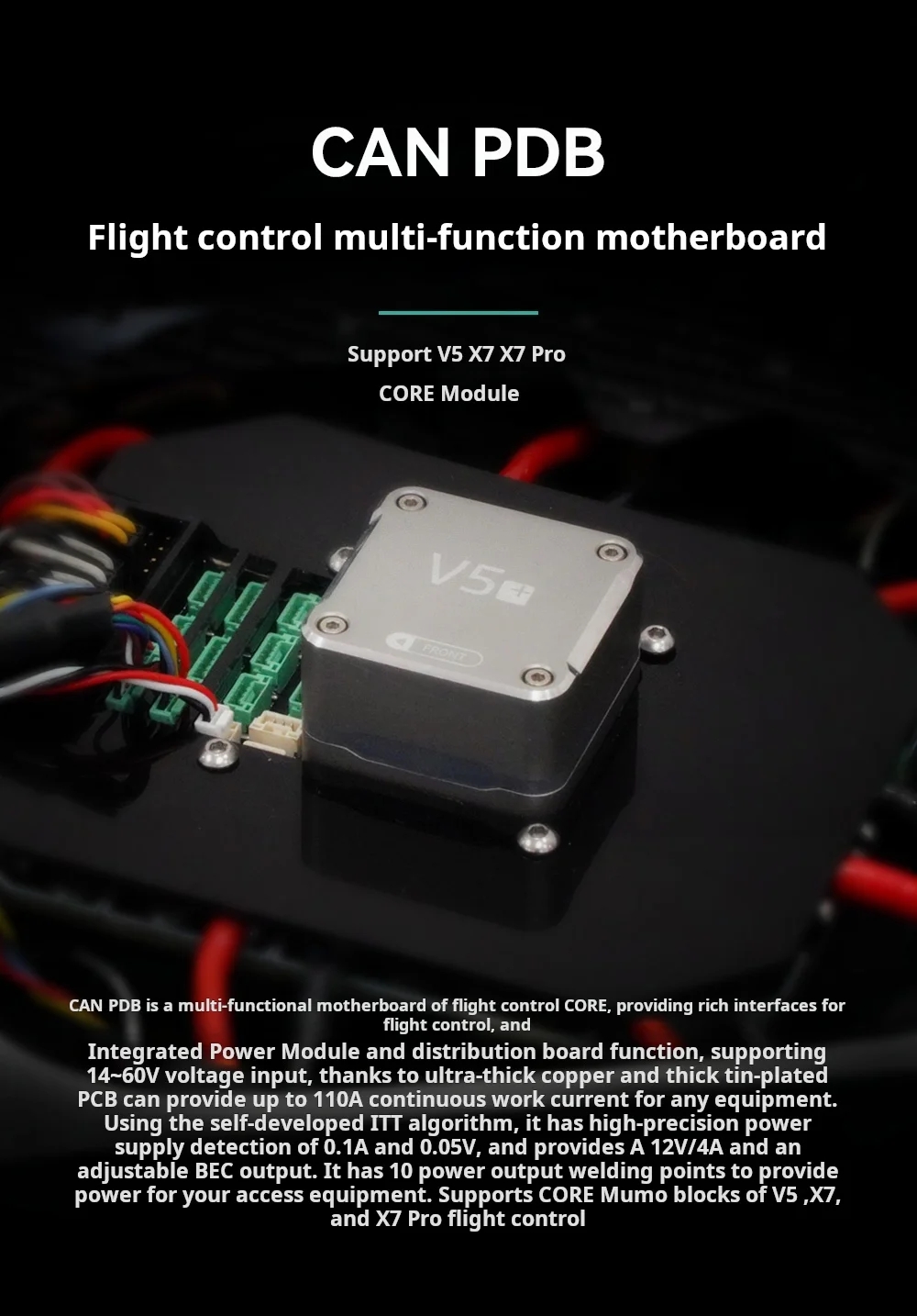 CUAV CAN PDB V2.5 Multifunctional Autopilot Baseboard + X7 Core/ X7 Pro Core Autopilot Flight Controller for UAV Drone
