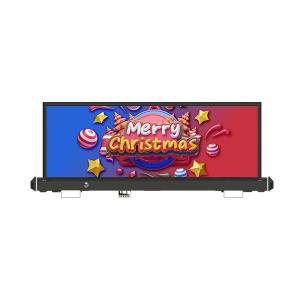 China Auto Dimming P3.3mm Taxi Roof LED Display Advertising Taxi Sign For Car Roof on sale