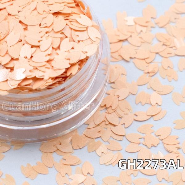 OEM Iridescent Macaron Pink Chunky Glitter Powder Quick Sand Petals Leaves