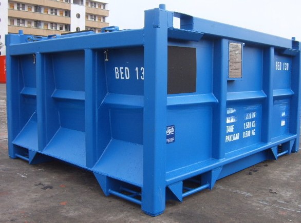 3.6 CBM DNV 2.7-1 Standard Closed Box Container Corten-A Offshore Mud Skips / Waste Skips for Cutting Drilling