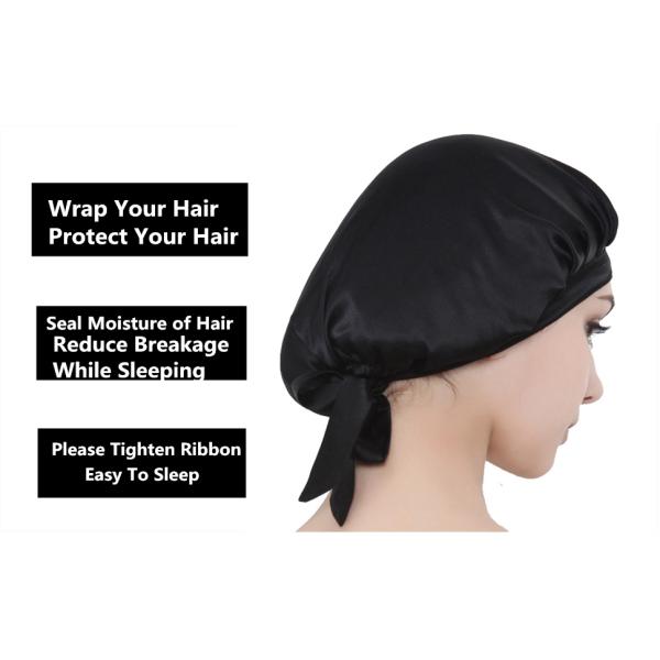 Plain Dyed custom 22 Momme Mulberry Silk Bonnet For Sleeping
