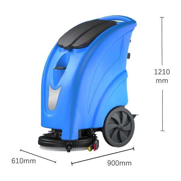 YL-817 Walk Behind Compact Floor Scrubbers With Big Solution And Recovery Tank, Power Assist System
