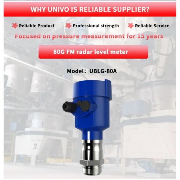 80G Solid Liquid Detection Easy Installation Millimeter Wave Radar Level Gauge